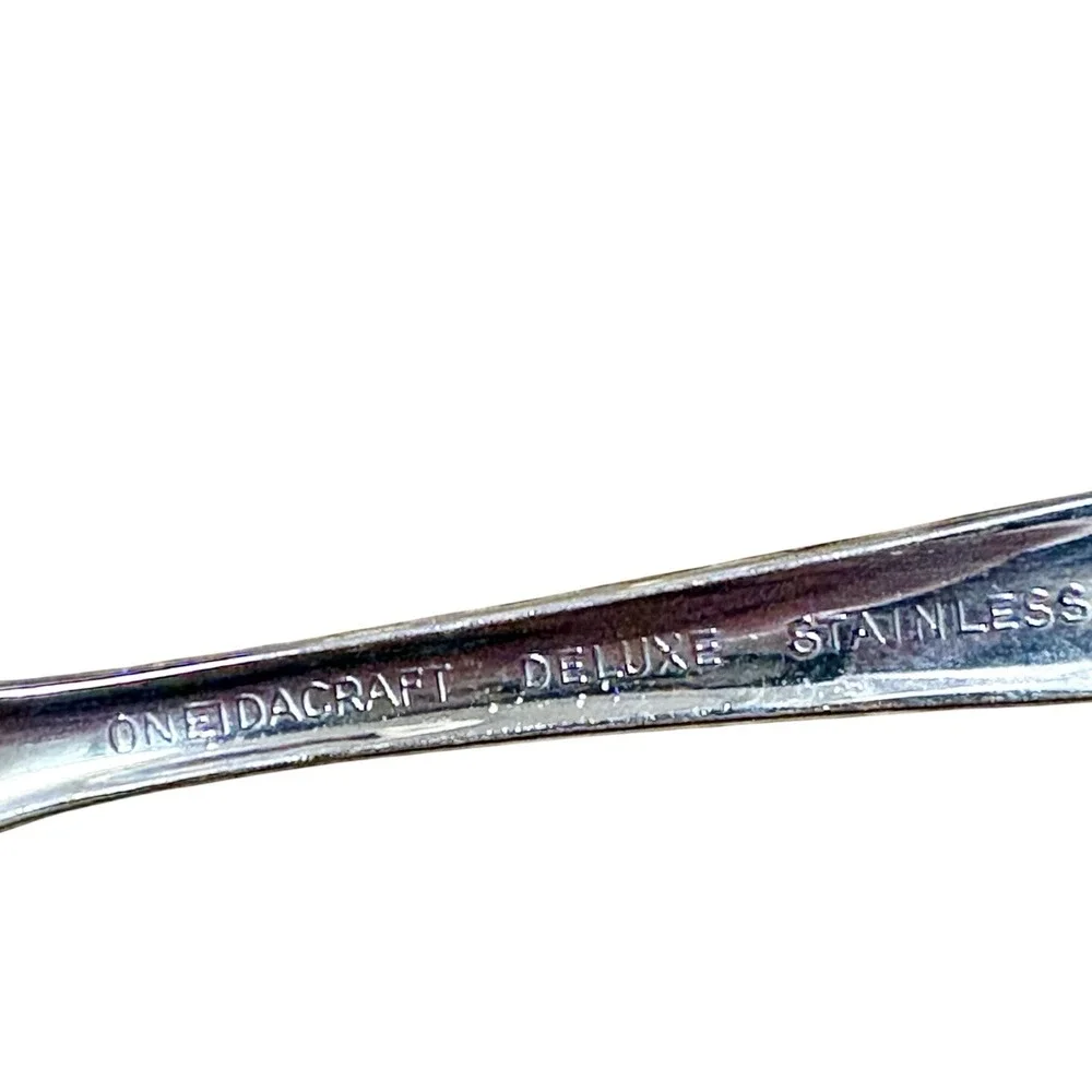 Vintage Oneidacraft Deluxe Stainless Flatware Set RX Pharmacy Medical Logo 41 Pc